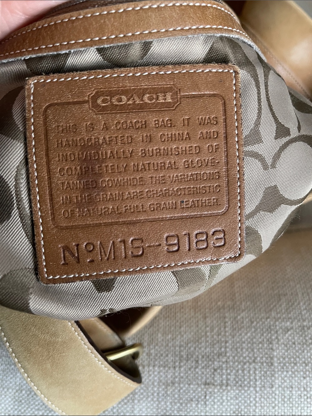Y2K Coach Tan Leather Hobo with Gold Tag - Picture 8 of 10